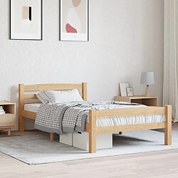 vidaXL Cadre de lit sans matelas 100x200 cm - Bois pin