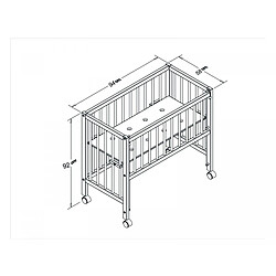 Avis tissi Lit bébé Cododo 50x90 - Hêtre