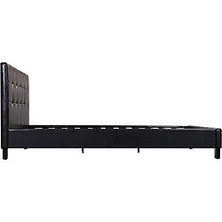 Habitat Et Jardin Lit double en pvc Julia - 140 x 190 cm - Noir pas cher