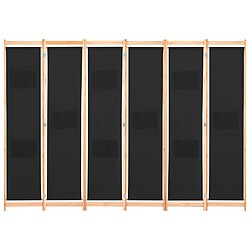 Helloshop26 Paravent 6 panneaux 240 x 170 cm - Noir