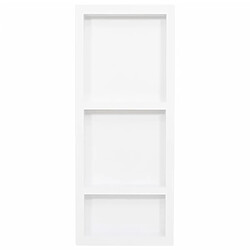 vidaXL Niche de douche avec 3 compartiments Blanc brillant 41x99x9 cm