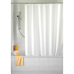 WENKO Rideau de douche Uni blanc - 120x200 cm