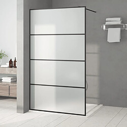 vidaXL Paroi de douche 115x195 - Verre ESG Noir