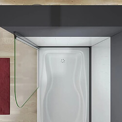 Pare baignoire 80x140 cm pivotante 180° - Générique pas cher