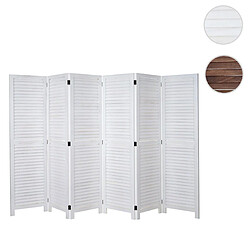 Mendler Paravent HWC-C30 - Blanc Shabby