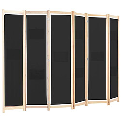 Helloshop26 Paravent 6 panneaux 240 x 170 cm - Noir