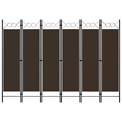 VidaXL Cloison de séparation 6 panneaux - Marron