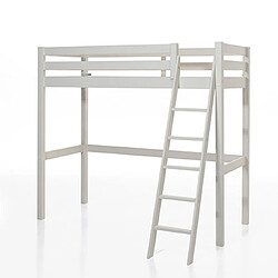 MES Lit surélevé - Blanc 90x200 cm