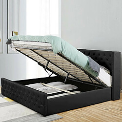 Avis Meubler Design Lit Coffre Osmos LED Noir 140x190