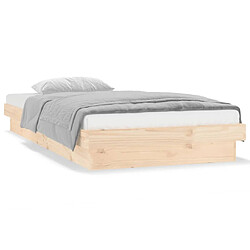 Acheter VIDAXL Cadre de lit à LED sans matelas 90x190 cm - Bois massif