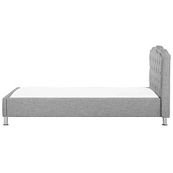 BELIANI Lit METZ - Gris clair 90x200 cm pas cher