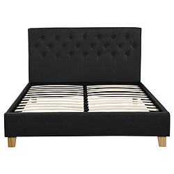 Habitat et Jardin Lit Emmy 160x200 cm Gris foncé