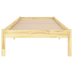 Acheter VidaXL Cadre de lit simple bois massif - 90x190 cm