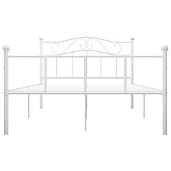 Avis vidaXL Cadre de lit sans matelas - Blanc