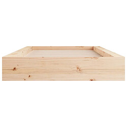 Acheter vidaXL Cadre de lit sans matelas - Bois massif 90x190 cm