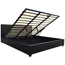 Avis Habitat Et Jardin Lit double avec coffre Carla - 140 x 190 cm - Noir