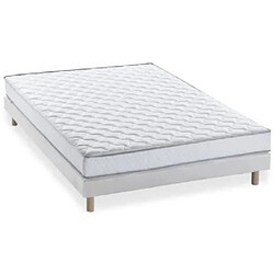 Deko dream Ensemble matelas + sommier - Beige 140x190 cm