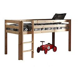 MES Lit surélevé 90x200 cm - Naturel pin