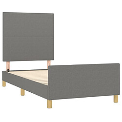 Avis VIDAXL Cadre de lit sans matelas - Gris foncé 80x200 cm