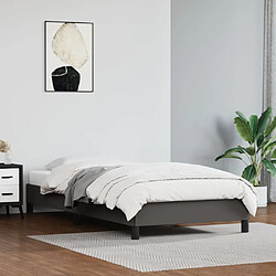 VIDAXL Cadre de lit sans Matelas - Gris 80x200 cm Cadre de lit - Similicuir gris - Pieds en bois - Lattes de contreplaqué