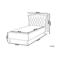 Avis BELIANI Lit METZ - Gris clair 90x200 cm