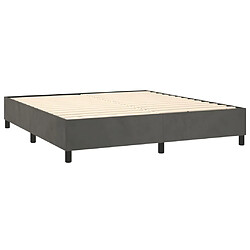 Acheter VidaXL Sommier à lattes avec matelas 160x200 - Velours Gris foncé