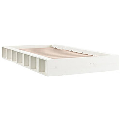 Avis VIDAXL Bois massif blanc - 90x200 cm