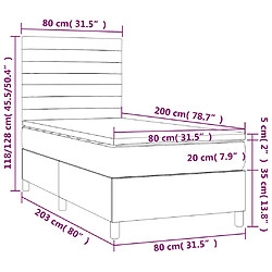 vidaXL Sommier à lattes avec matelas - Bleu foncé 80x200 cm pas cher