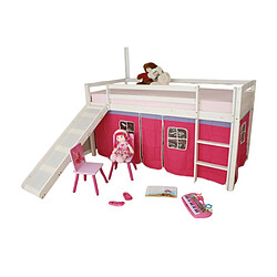 Homestyle4u Lit Simple - 90x200 cm - Blanc