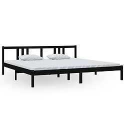 VIDAXL Cadre de lit sans matelas 200x200 cm - Noir