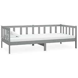 Acheter VIDAXL - Lit de repos avec matelas 90x200 cm Gris