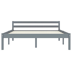 Avis vidaXL Cadre de lit gris bois de pin 120x200 cm bois massif