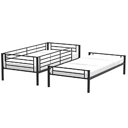 Cstore ABBY Lits Superposés Métal Noir