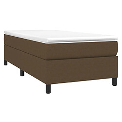 Avis VIDAXL Cadre de lit tissu Marron foncé 90x190 cm