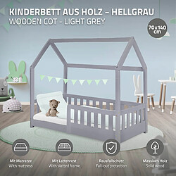 ML-Design Lit enfant 70 x 140 cm - Gris