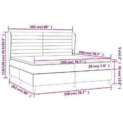 vidaXL Sommier à lattes avec matelas 200x200 cm - Noir pas cher