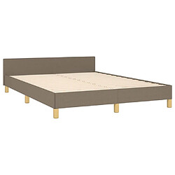 Acheter vidaXL Cadre de lit sans matelas taupe 140x190 cm tissu