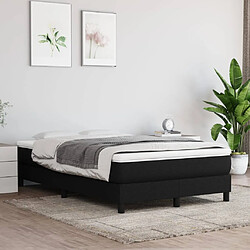 vidaxL Cadre de lit tissu - Noir 120x200 cm Cadre de lit en tissu - Design simple - Sans matelas - Noir - 120x200 cm