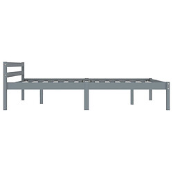 Acheter vidaXL Cadre de lit gris bois de pin 120x200 cm bois massif