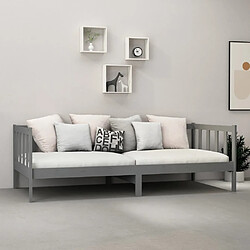 Avis VIDAXL - Lit de repos avec matelas 90x200 cm Gris
