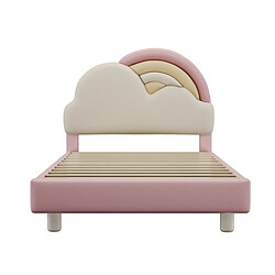 Acheter LBF Lit d'enfant rembourré Forme Nuage - Rose 90x200 cm