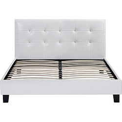Acheter Habitat Et Jardin Lit double en pvc Julia - 140 x 190 cm - Blanc