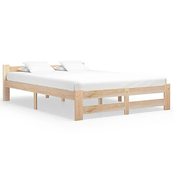 vidaXL Cadre de lit en bois - Sans matelas 140x200 cm