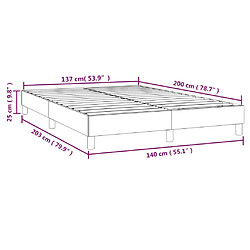 vidaXL Cadre de lit sans matelas - Taupe 140x200 cm pas cher