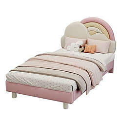 Avis LBF Lit d'enfant rembourré Forme Nuage - Rose 90x200 cm