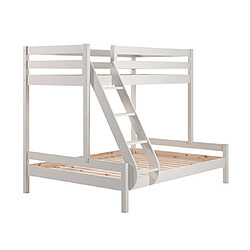 MES Lit superposé - Blanc 90x200 cm et 140x200 cm