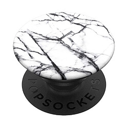 PopSockets Interchangeable Support et grip pour smartphone - Poignée rétractable - Design Dove White Marble