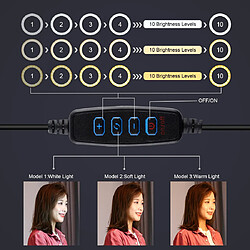 Yonis Anneau Lumière LED 10,2'' Photo Selfie 7,9 pouces Pouces pas cher