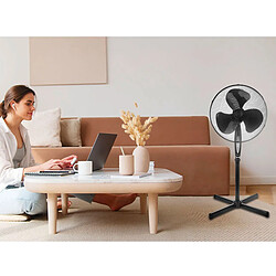Briebe Ventilateur sur pied - Noir pas cher