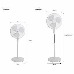 Oceanic Ventilateur de pied - Blanc pas cher